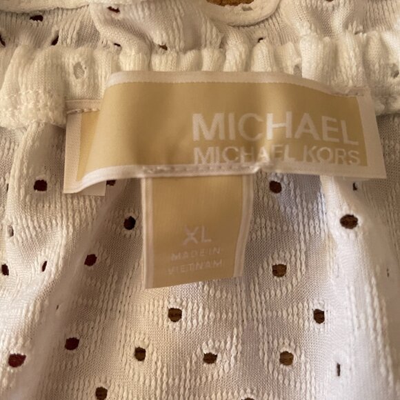 Michael Kors White Eyelet Blouse Size XL - Picture 7 of 7